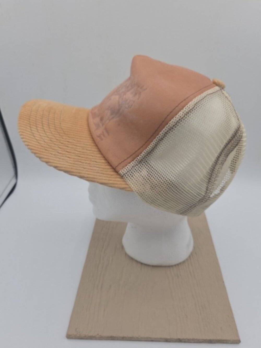 Vintage Budweiser Clydesdales Leather & Corduroy Trucker Hat Cap - Picture 5 of 7